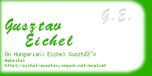gusztav eichel business card